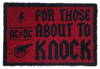 AC/DC - For those about to knock - Deurmat - Unisex - rood zwart