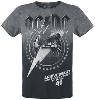 AC/DC - For Those About To Rock 40th Anniversary - T-shirt - Mannen - grijs zwart