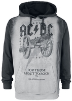 AC/DC - For Those About To Rock 40th Anniversary - Trui met capuchon - Mannen - grijs zwart