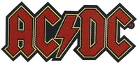 AC/DC - Logo Cut-Out - Patch - Unisex - rood zwart