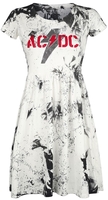 AC/DC - PWR Thunder Logo - Korte jurk - Vrouwen - wit grijs