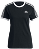Adidas - 3 Stripes Tee - T-shirt - Vrouwen - zwart wit