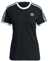 Adidas - 3 Stripes Tee - T-shirt - Vrouwen - zwart wit