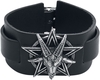Alchemy Gothic - Baphoment - Lederen armband - Mannen - zwart