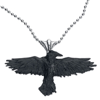 Alchemy Gothic - Black Raven - Halsketting - Unisex - zwart