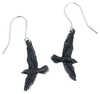 Alchemy Gothic - Black Raven - Oorbel - Vrouwen - zwart