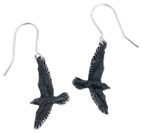 Alchemy Gothic - Black Raven - Oorbel - Vrouwen - zwart