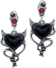 Alchemy Gothic - Devil Heart Studs - Oorbellenset - Vrouwen - zilverkleurig