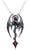 Alchemy Gothic - Dragon Cross - Halsketting - Unisex - zwart zilverkleurig