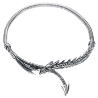 Alchemy Gothic - Dragons Lure Necklace - Halsketting - Vrouwen - zilverkleurig