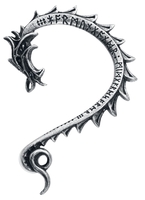 Alchemy Gothic - Jormungand - Ear Stud - Vrouwen - zilverkleurig