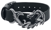 Alchemy Gothic - Maelstrom Leather Wristrap - Lederen armband - Unisex - zwart zilverkleurig