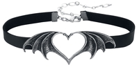 Alchemy Gothic - Nocte Amor - Choker - Vrouwen - zwart zilverkleurig