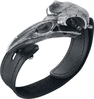 Alchemy Gothic - Raven Skull - Lederen armband - Unisex - multicolor