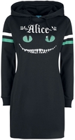 Alice in Wonderland - Cheshire Cat - Medium-lengte jurk - Vrouwen - zwart