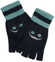 Alice in Wonderland - Cheshire Cat - Vingerloze handschoenen - Vrouwen - zwart turquoise