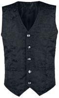 Altana Industries - Brocade Vest - Vest - Mannen - zwart