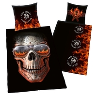 Anne Stokes - Burned Skull - Beddengoed - Unisex - multicolor