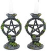 Anne Stokes - Wiccan Pentagram Candlesticks - Kaarsstandaard - Unisex - multicolor
