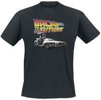 Back To The Future - Delorean - T-shirt - Mannen - zwart