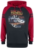 Back To The Future - Time - Trui met capuchon - Mannen - zwart rood
