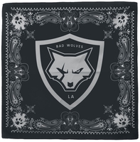 Bad Wolves - Shield and paws - Bandana - Bandana - Unisex - zwart