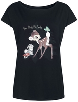 Bambi - You Make Me Smile - T-shirt - Vrouwen - zwart