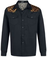 Banned - Leo Panel - Longsleeve - Mannen - zwart luipaard