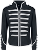 Banned - Military Drummer - Uniformjas - Mannen - zwart zilverkleurig