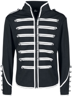 Banned - Military Drummer - Uniformjas - Mannen - zwart zilverkleurig