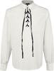 Banned - Overhemd met veters - Shirt - Mannen - gebroken wit