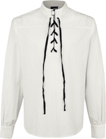 Banned - Overhemd met veters - Shirt - Mannen - gebroken wit