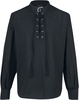 Banned - Overhemd met veters - Shirt - Mannen - zwart
