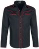 Banned - Plain Trim - Longsleeve - Mannen - zwart rood