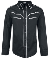 Banned - Plain Trim - Longsleeve - Mannen - zwart wit
