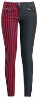 Banned - Punk Trousers - Stoffen broeken - Vrouwen - zwart rood