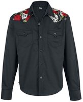 Banned - Skull Rose - Longsleeve - Mannen - zwart