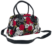 Banned - Skulls And Roses - Handtas - Vrouwen - zwart