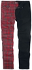Banned - Split Trousers - Stoffen broeken - Mannen - rood zwart