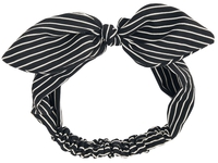 Banned - Striped Bow - Haarband - Vrouwen - zwart wit