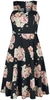 Banned Retro - English Rose Fit & Flare Dress - Medium-lengte jurk - Vrouwen - meerkleurig