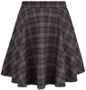 Banned Retro - Rock Check Flared Skirt - Korte rok - Vrouwen - grijs paars