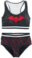 Batman - Bat-Logo - Bikini Set - Vrouwen - zwart rood