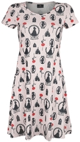 Beauty and the Beast - Rose - Medium-lengte jurk - Vrouwen - lichtroze
