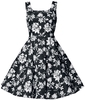 Belsira - Swing-Blumenkleid - Medium-lengte jurk - Vrouwen - zwart