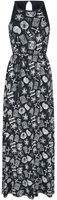 Black Blood by Gothicana - Maxikleid mit Alloverprint - Lange jurk - Vrouwen - zwart