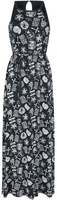 Black Blood by Gothicana - Maxikleid mit Alloverprint - Lange jurk - Vrouwen - zwart