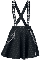 Black Blood by Gothicana - Phat Kandi X Black Blood by Gothicana Rock rokje met bretels - Korte rok - Vrouwen - zwart