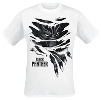 Black Panther - Ripped - T-shirt - Mannen - wit