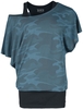 Black Premium by EMP - - T-shirt - Vrouwen - zwart turquoise